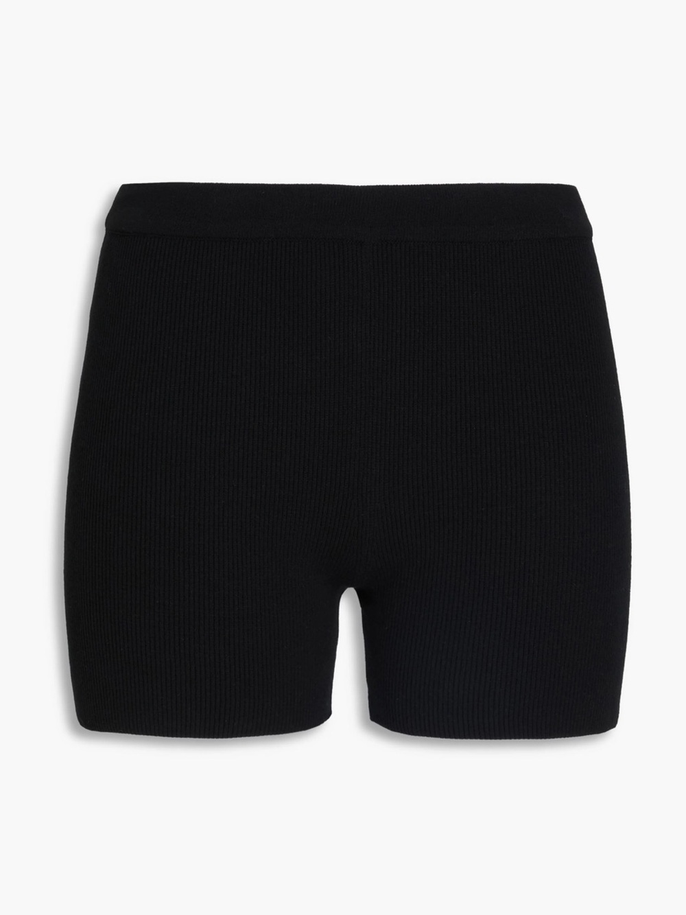 JACQUEMUS | Black Arancia Ribbed-Knit Shorts